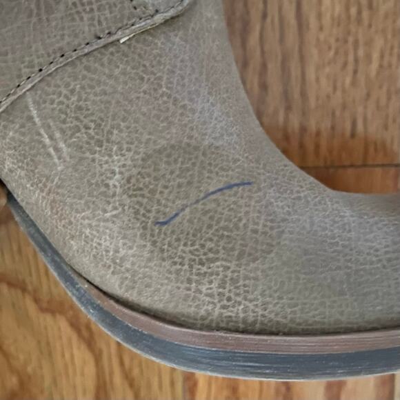 Kork-Ease Roana Womens 7.5 Lace-Up Ankle Booties Slate Leather Boho Chic Neutral - Picture 9 of 9